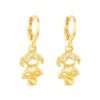 Brinco Dourado de Argolinha Filha Menina Pedras Zircônia