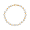 Pulseira Dourada de Pérolas e Bolinhas